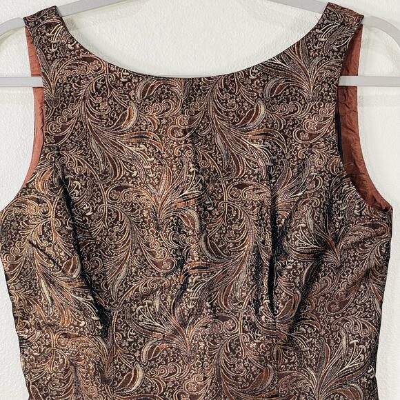 Vintage 90s Y2k Brocade Sleeveless Top Whimsigoth Witchy Romantic Goth  S 4 - Picture 4 of 8